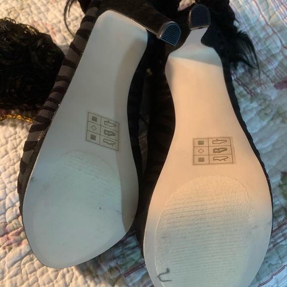 Black Stilettos Beautiful with feathers - Picture 4 of 5